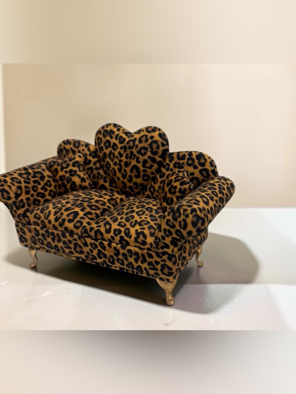 Leopard/Cheetah Mini Couch Jewelry Holder Organizer - Picture 2 of 7
